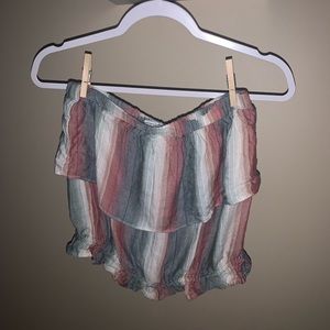 AEO striped strapless tube top